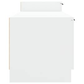 Comodă tv, alb, 158,5x36x45 cm, lemn prelucrat, 7 image
