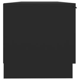Comodă tv, negru, 102x35x36,5 cm, lemn prelucrat, 5 image