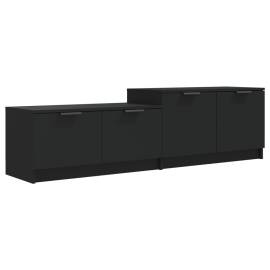 Comodă tv, negru, 158,5x36x45 cm, lemn prelucrat, 2 image