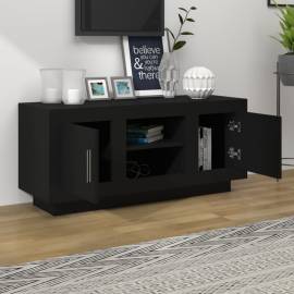Comodă tv ,negru,102x35x45 cm, lemn prelucrat, 3 image