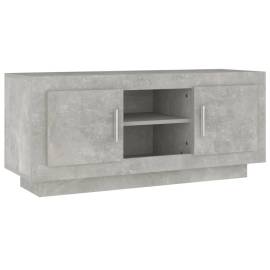 Comodă tv,gri beton, 102x35x45 cm, lemn prelucrat, 2 image