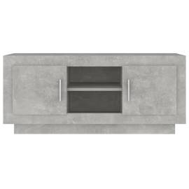 Comodă tv,gri beton, 102x35x45 cm, lemn prelucrat, 5 image