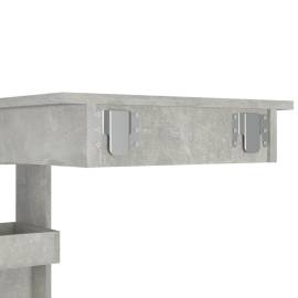Masă de bar de perete gri beton 102x45x103,5 cm lemn prelucrat, 8 image