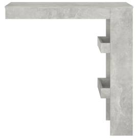 Masă de bar de perete gri beton 102x45x103,5 cm lemn prelucrat, 3 image