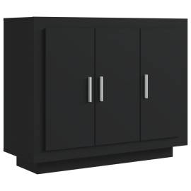 Servantă, negru, 92x35x75 cm, lemn compozit, 2 image