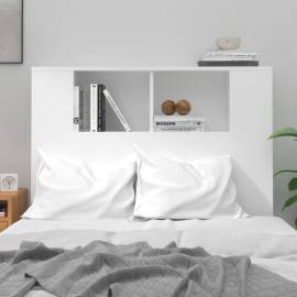 Tăblie de pat, alb extralucios, 100x18,5x104,5 cm, 3 image