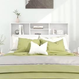Tăblie de pat cu dulap, alb, 140x19x103,5 cm, 3 image