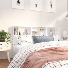Tăblie de pat cu dulap, alb, 180x19x103,5 cm, 6 image