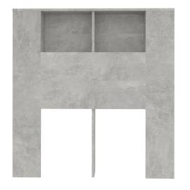 Tăblie de pat cu dulap, gri beton, 100x18,5x104,5 cm, 4 image