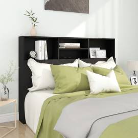 Tăblie de pat cu dulap, negru, 140x19x103,5 cm