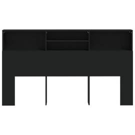 Tăblie de pat cu dulap, negru, 180x19x103,5 cm, 3 image