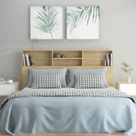 Tăblie de pat cu dulap, stejar sonoma, 160x19x103,5 cm, 3 image