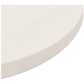 Blat de masă, alb, Ø50x2,5 cm, lemn masiv de pin, 4 image
