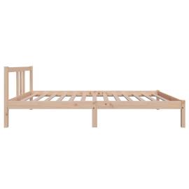 Cadru de pat, 100x200 cm, lemn masiv de stejar, 5 image