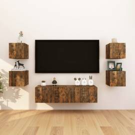 Comodă tv cu montaj pe perete, stejar fumuriu, 30,5x30x30 cm, 5 image
