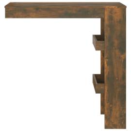 Masă bar de perete stejar fumuriu 102x45x103,5cm lemn prelucrat, 3 image