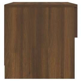 Noptiere de perete, 2 buc., stejar maro, lemn prelucrat, 6 image