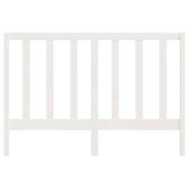 Tăblie de pat, alb, 156x4x100 cm, lemn masiv de pin, 4 image