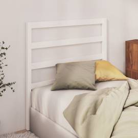 Tăblie de pat, alb, 96x4x100 cm, lemn masiv de pin, 3 image