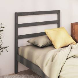 Tăblie de pat, gri, 106x4x100 cm, lemn masiv de pin