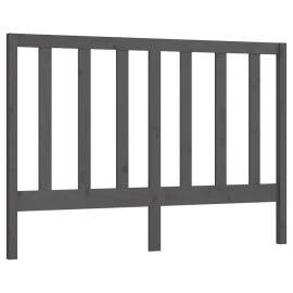 Tăblie de pat, gri, 141x4x100 cm, lemn masiv de pin, 2 image