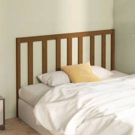 Tăblie de pat, maro miere, 126x4x100 cm, lemn masiv de pin, 3 image