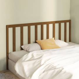 Tăblie de pat, maro miere, 186x4x100 cm, lemn masiv de pin, 3 image