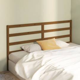 Tăblie de pat, maro miere, 206x4x100 cm, lemn masiv de pin, 3 image