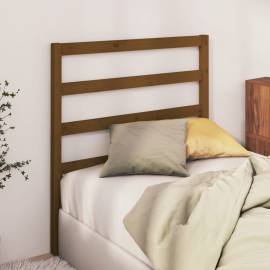 Tăblie de pat, maro miere, 81x4x100 cm, lemn masiv de pin, 3 image