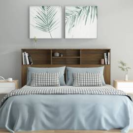 Tăblie de pat cu dulap, stejar maro, 160x19x103,5 cm, 3 image