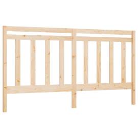 Tăblie de pat, 206x4x100 cm, lemn masiv de pin, 2 image