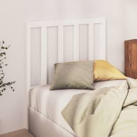 Tăblie de pat, alb, 106x4x100 cm, lemn masiv de pin, 3 image