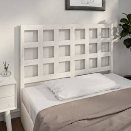 Tăblie de pat, alb, 140,5x4x100 cm, lemn masiv de pin, 5 image