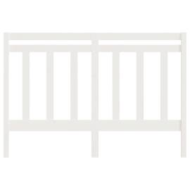 Tăblie de pat, alb, 141x4x100 cm, lemn masiv de pin, 4 image