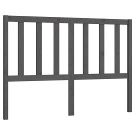 Tăblie de pat, gri, 126x4x100 cm, lemn masiv de pin, 2 image