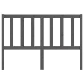 Tăblie de pat, gri, 141x4x100 cm, lemn masiv de pin, 4 image