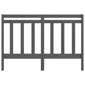 Tăblie de pat, gri, 166x4x100 cm, lemn masiv de pin, 4 image
