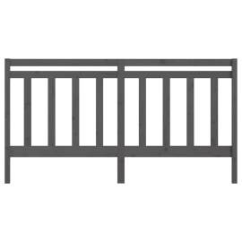Tăblie de pat, gri, 186x4x100 cm, lemn masiv de pin, 4 image