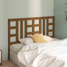 Tăblie de pat, maro miere, 156x4x100 cm, lemn masiv de pin, 3 image