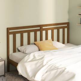 Tăblie de pat, maro miere, 206x4x100 cm, lemn masiv de pin