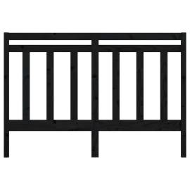 Tăblie de pat, negru, 141x4x100 cm, lemn masiv de pin, 4 image