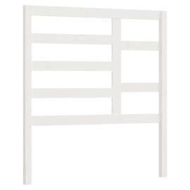 Tăblie de pat, alb, 106x4x104 cm, lemn masiv de pin, 2 image