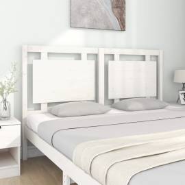 Tăblie de pat, alb, 155,5x4x100 cm, lemn masiv de pin, 3 image