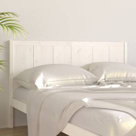 Tăblie de pat, alb, 185,5x4x100 cm, lemn masiv de pin, 3 image