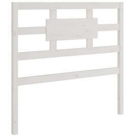 Tăblie de pat, alb, 95,5x4x100 cm, lemn masiv de pin, 2 image