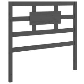 Tăblie de pat, gri, 105,5x4x100 cm, lemn masiv de pin, 2 image