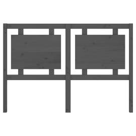 Tăblie de pat, gri, 145,5x4x100 cm, lemn masiv de pin, 4 image