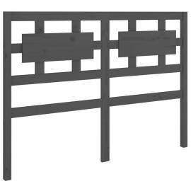 Tăblie de pat, gri, 205,5x4x100 cm, lemn masiv de pin, 2 image