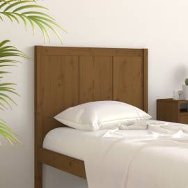 Tăblie de pat, maro miere, 105,5x4x100 cm, lemn masiv de pin, 3 image
