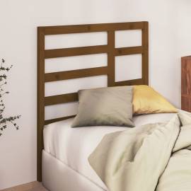 Tăblie de pat, maro miere, 106x4x104 cm, lemn masiv de pin, 3 image